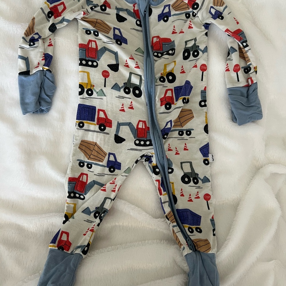 Little Sleepies Construction Vehicle Print One Piece